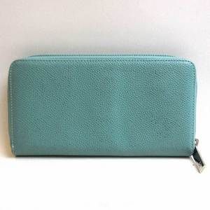 Chanel Rank AB Caviar Long Green Skin Wallet